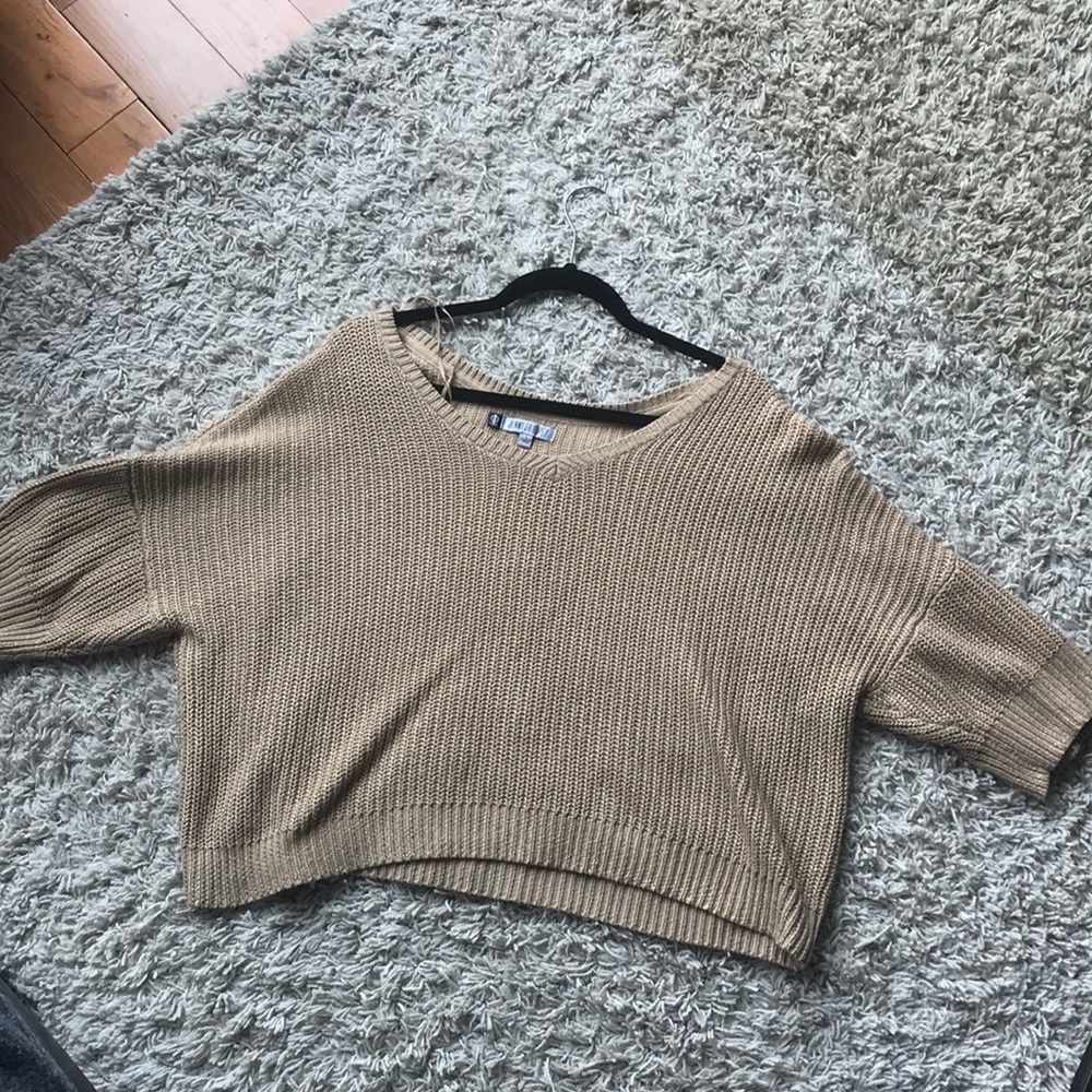 Gold Cropped Sweater